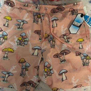 Fresh brand Men’s swim shorts size large NWT - Mushroom print
